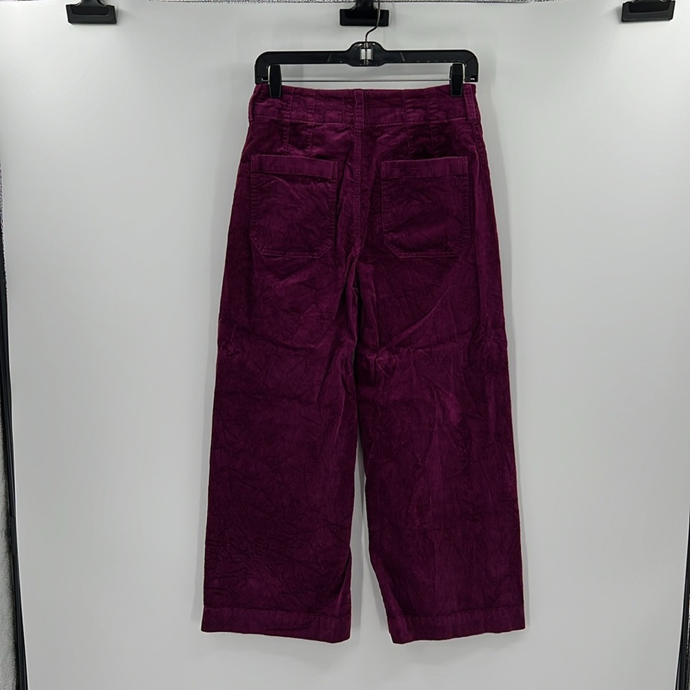 Maeve Colette Cropped Magenta Corduroys - Picture 7 of 7